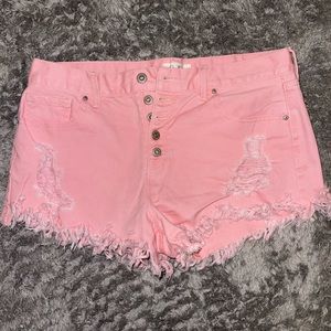 Jessica Simpson pink denim shorts